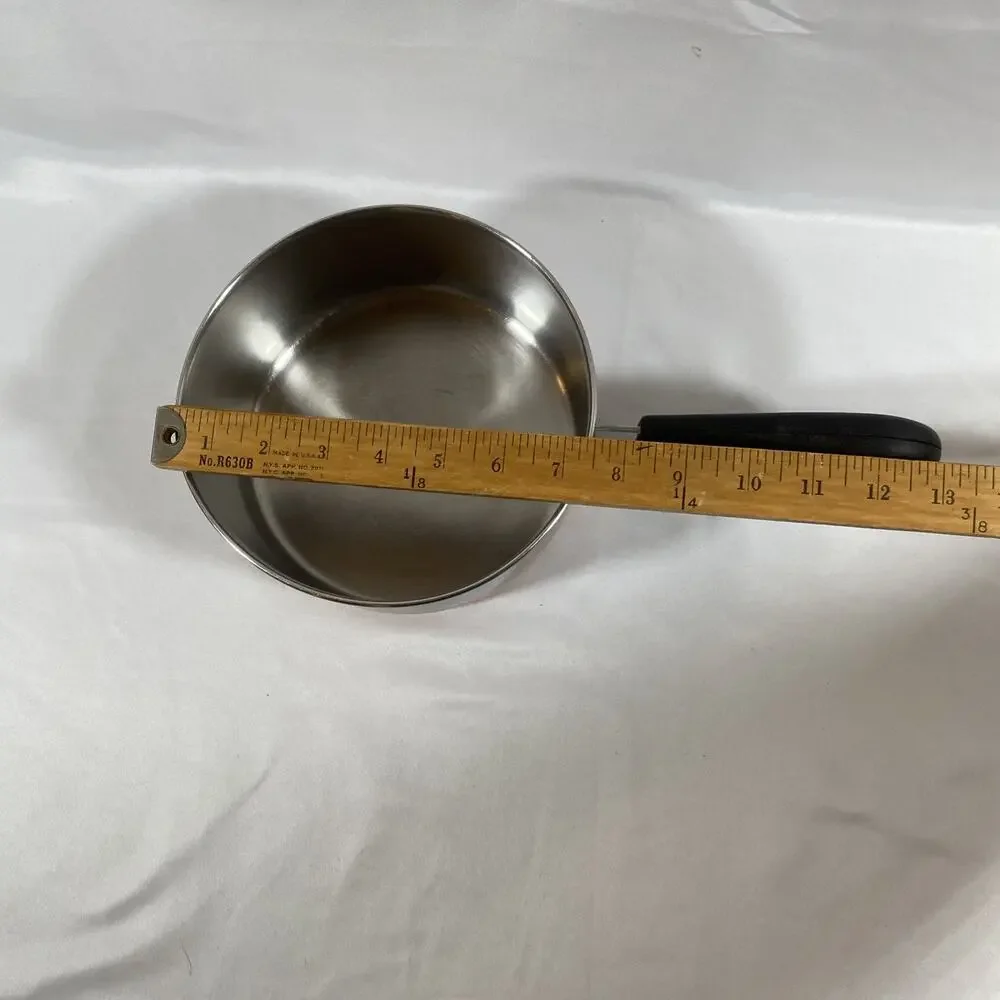 Revere Ware 2 Qt Copper Bottom SaucePan Pot & Lid Stainless Steel Pre 1968 READ
